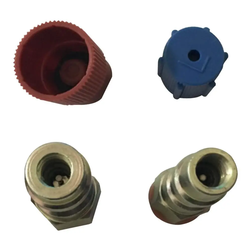 R12 To R134a Retrofits Kit R12 To R134 A High/Low AC Fitting Port Retrofits Conversion Adapter Fit For Standard Auto Air