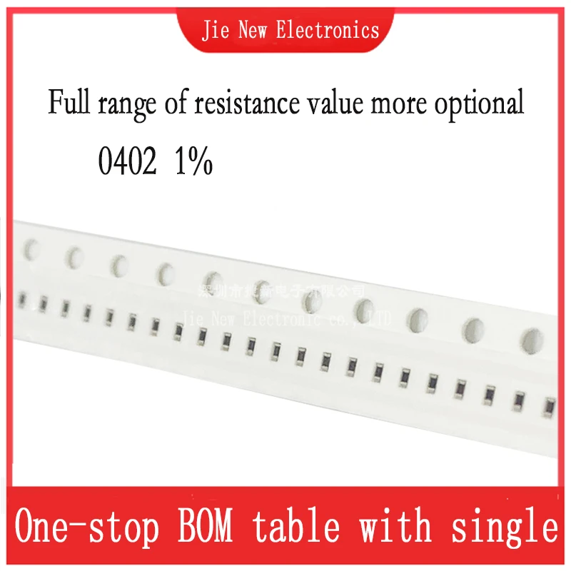 500PCS 0402 SMD Resistor 1% 0R-10M 0.1R 0.47R 1R 4.7R 10R 68R 1K 2.2K 10K 22K 51K 91K 100K 220K 330K 470K 1M 2M 7.5M 9.1M