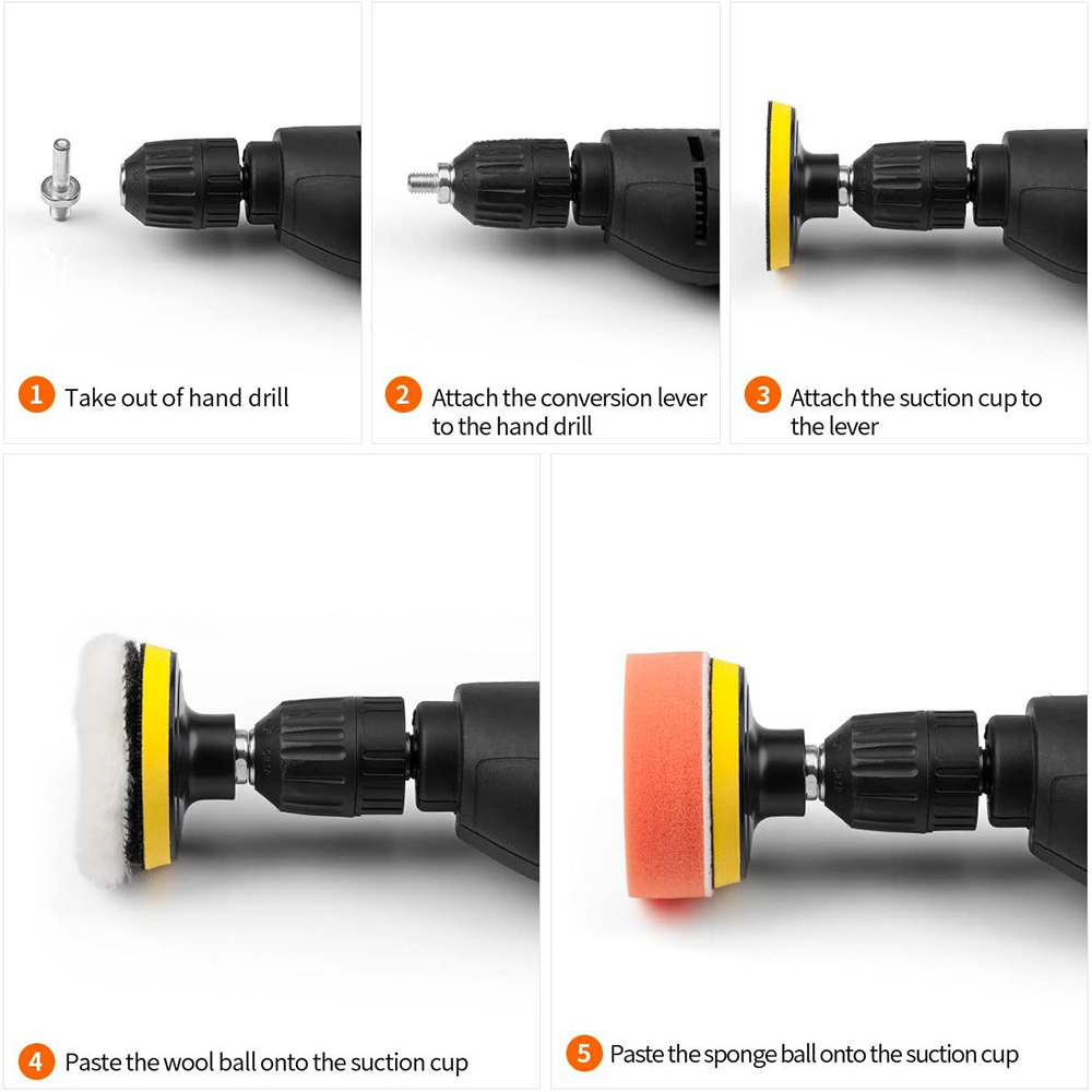Headlight Restoration Kit Car Detailing Washing Cleaning Renovation Tools Sandpaper Waxing Sponge Polishing Pad Sanding Disc