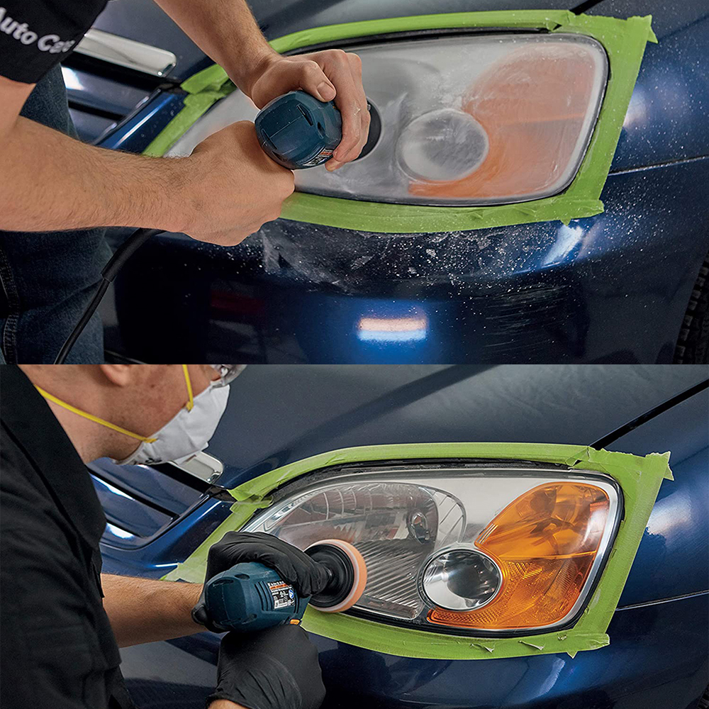 Headlight Restoration Kit Car Detailing Washing Cleaning Renovation Tools Sandpaper Waxing Sponge Polishing Pad Sanding Disc