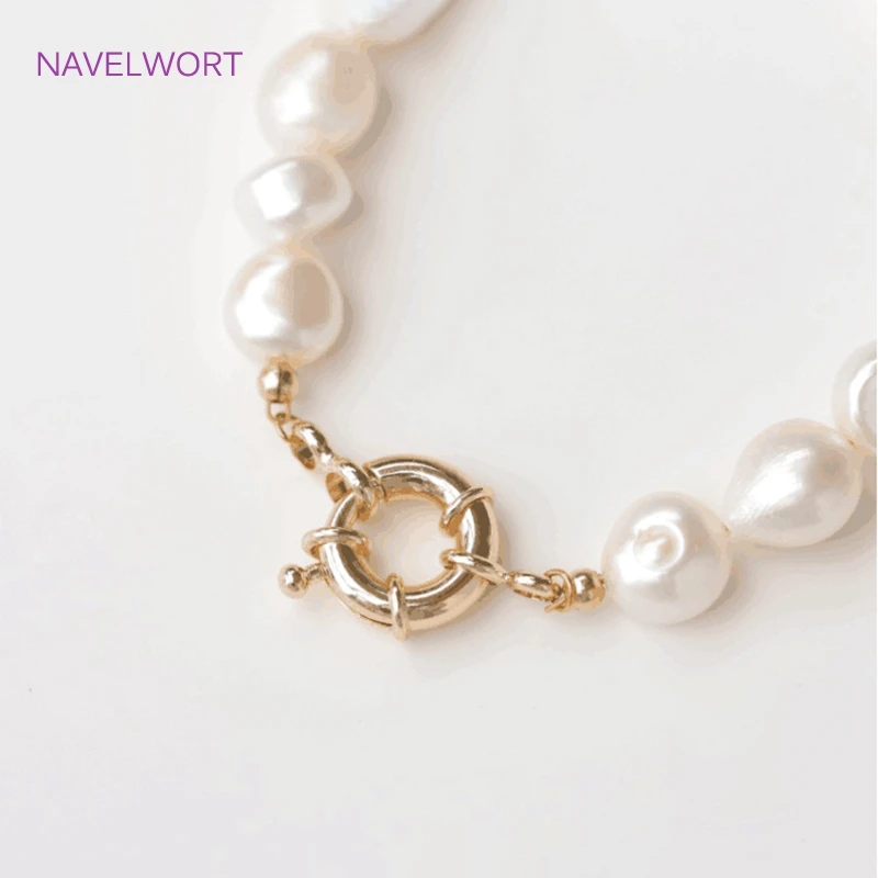 Multi Sizes Brass Spring Ring Clasp with Attach Rings 18K Gold Plating Sailor Clasps Connector DIY Jewelry Making Accessories