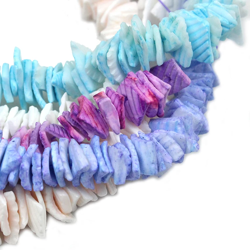 Irregular Perforated Purple White Blue DIY Fragments Natural Sea Shell Glitter Art Decoration Powder Bracelet Necklace Earrings
