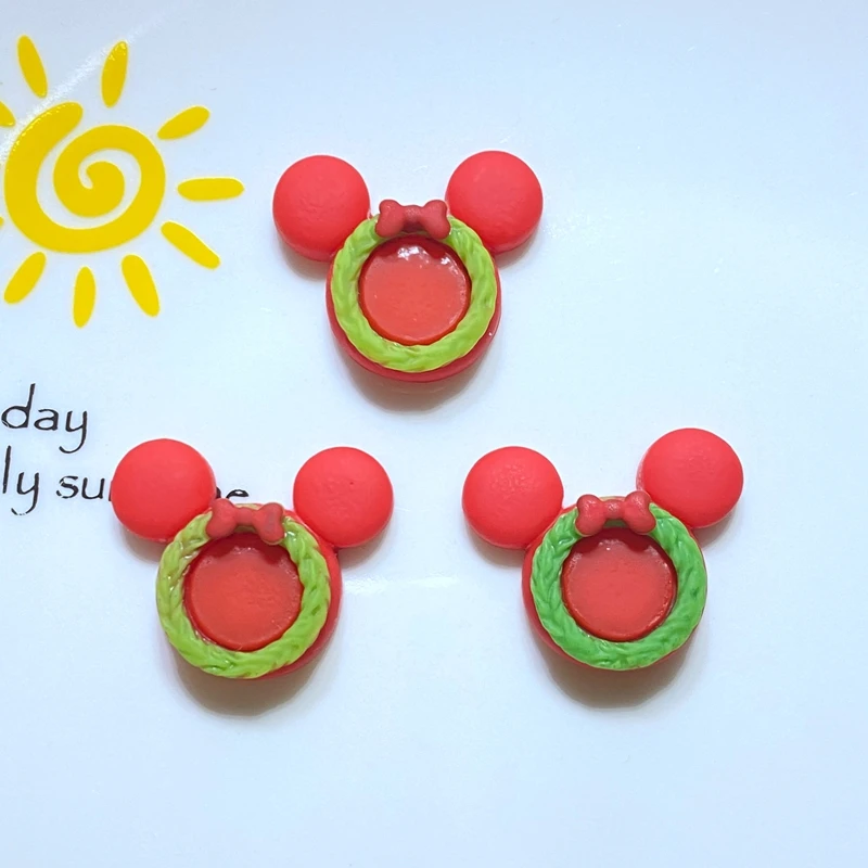 10Pcs New Cute Mini Christmas Cartoon Series  Flat Back Resin Cabochons Scrapbooking DIY Jewelry Craft Decoration Accessories