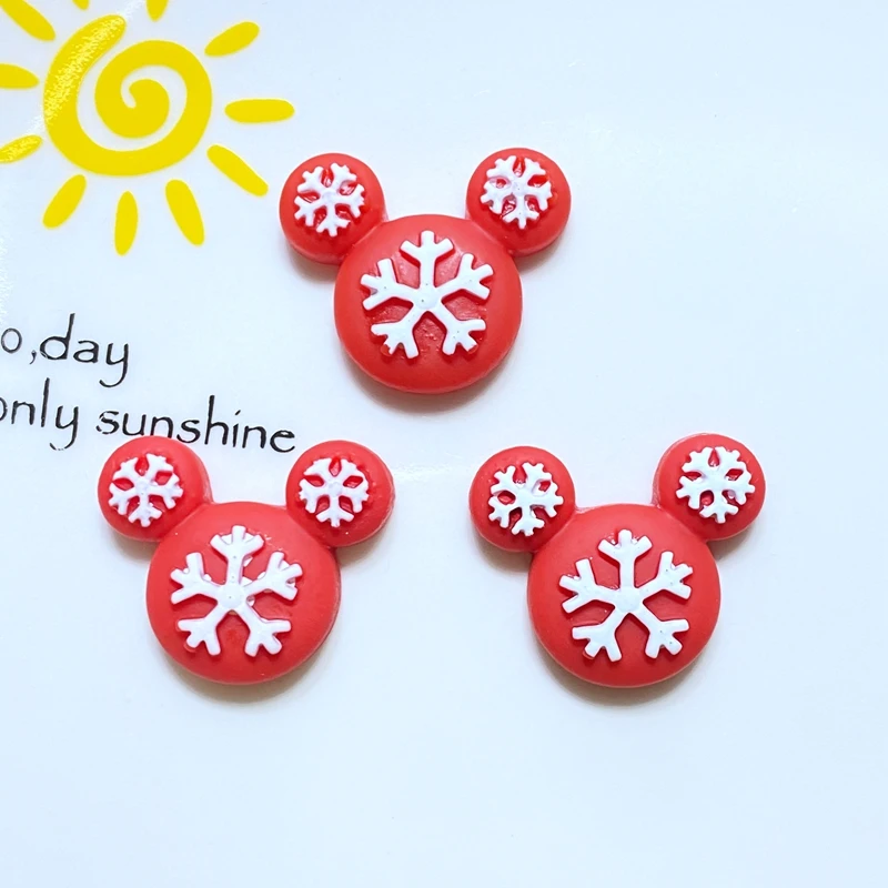 10Pcs New Cute Mini Christmas Cartoon Series  Flat Back Resin Cabochons Scrapbooking DIY Jewelry Craft Decoration Accessories