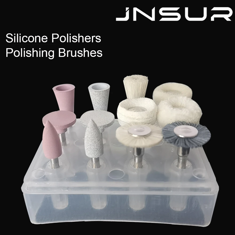 12pcs/box Dental Polisher Kit For Low-Speed Handpiece Dental Composite Kit Dentistry Porcelain/Natural Tooth Polishing Kit