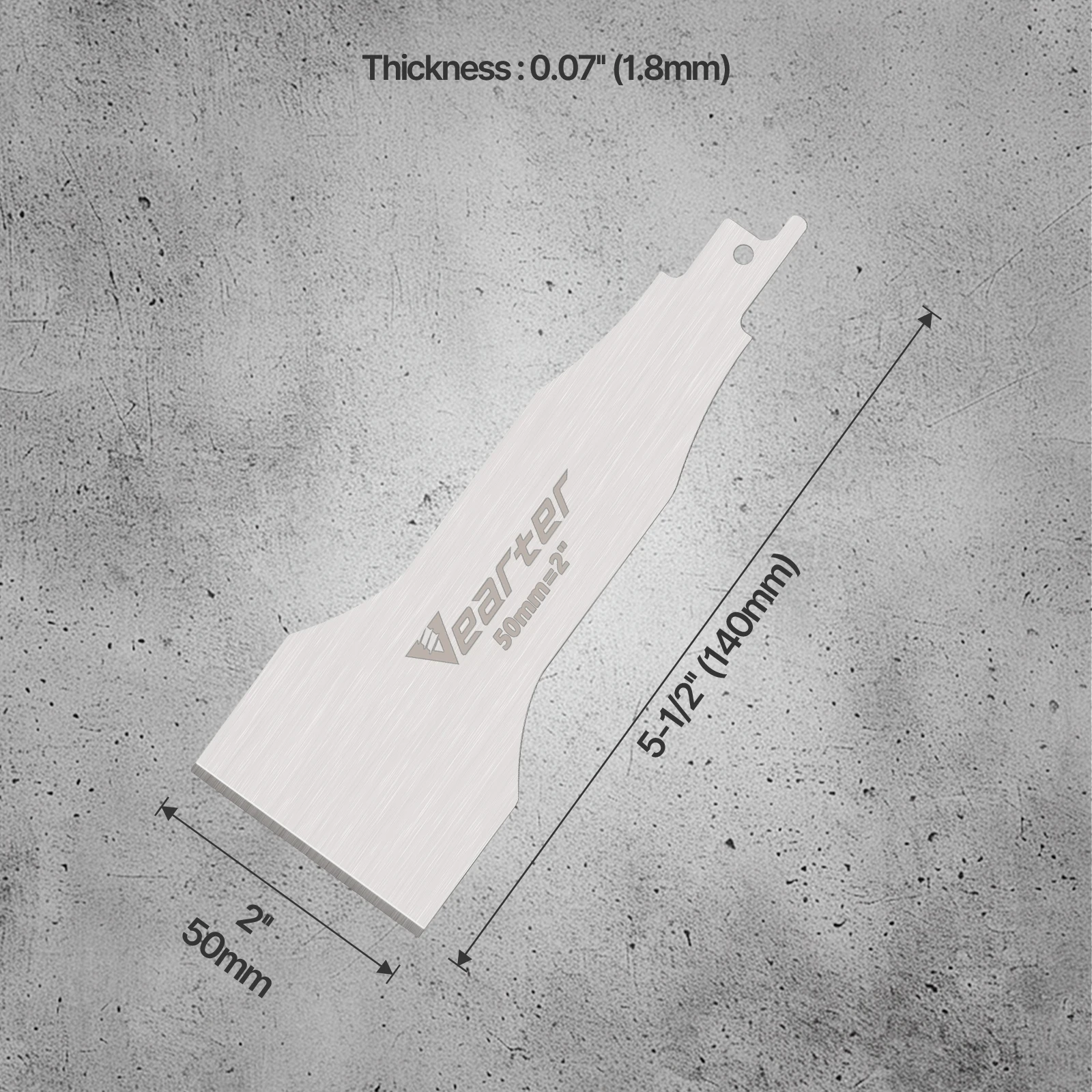 Vearter 30/50/100mm Stainless Steel Reciprocating Saw Blades 140mm Sabre Shovel For Cleaning Removal Tile Grout Glue Gap Tools