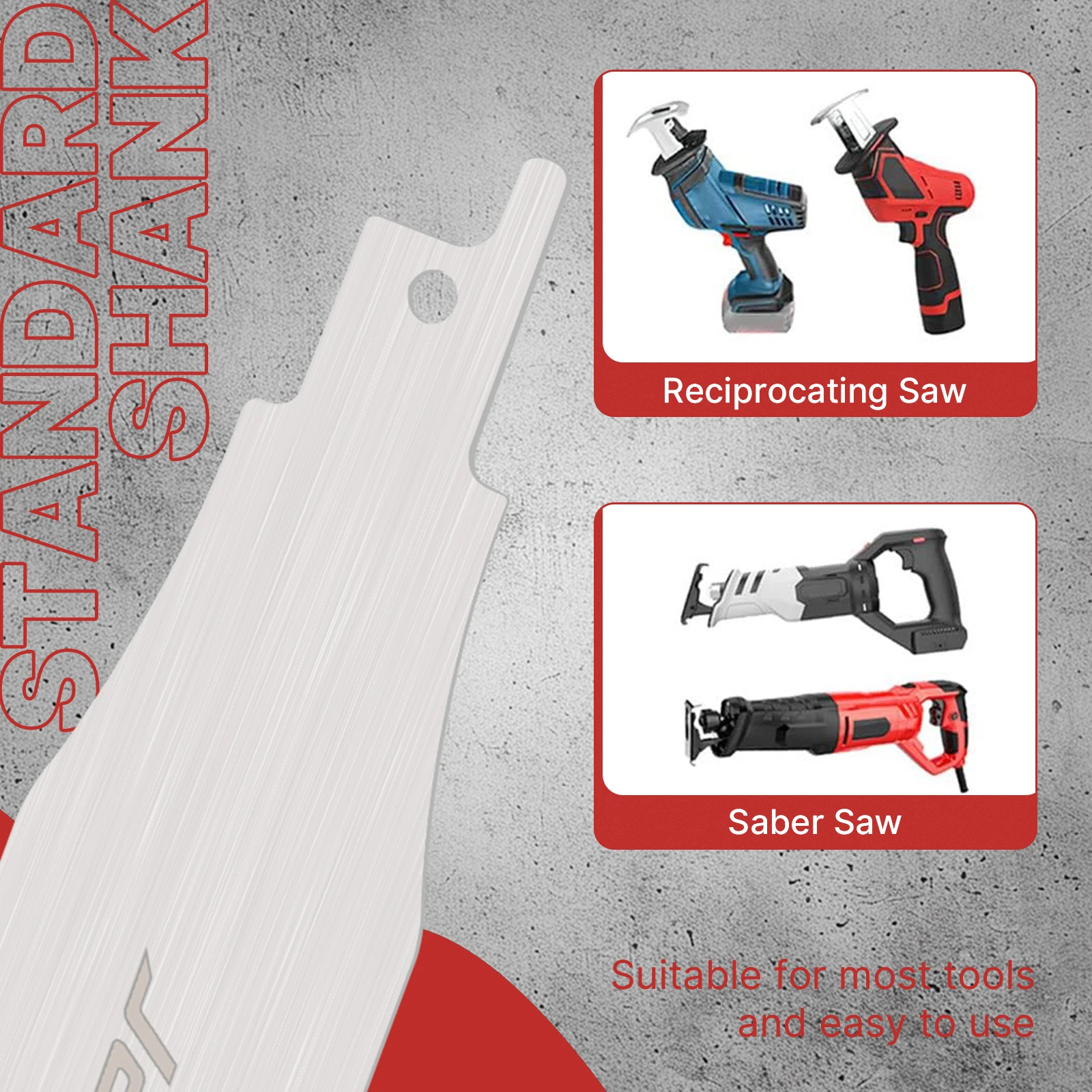 Vearter 30/50/100mm Stainless Steel Reciprocating Saw Blades 140mm Sabre Shovel For Cleaning Removal Tile Grout Glue Gap Tools
