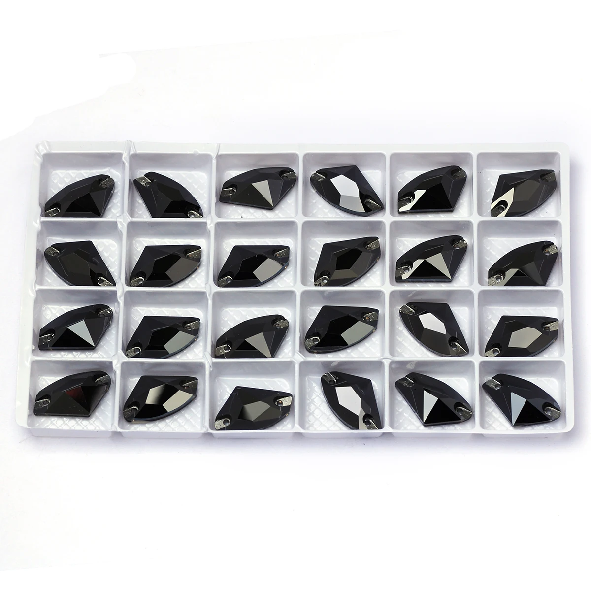 Pubrilex Galactic Shape Sew On Rhinestones Crystal Glass Flatback Chamfered Rhinestone Sewing Strass for Garment Decoration
