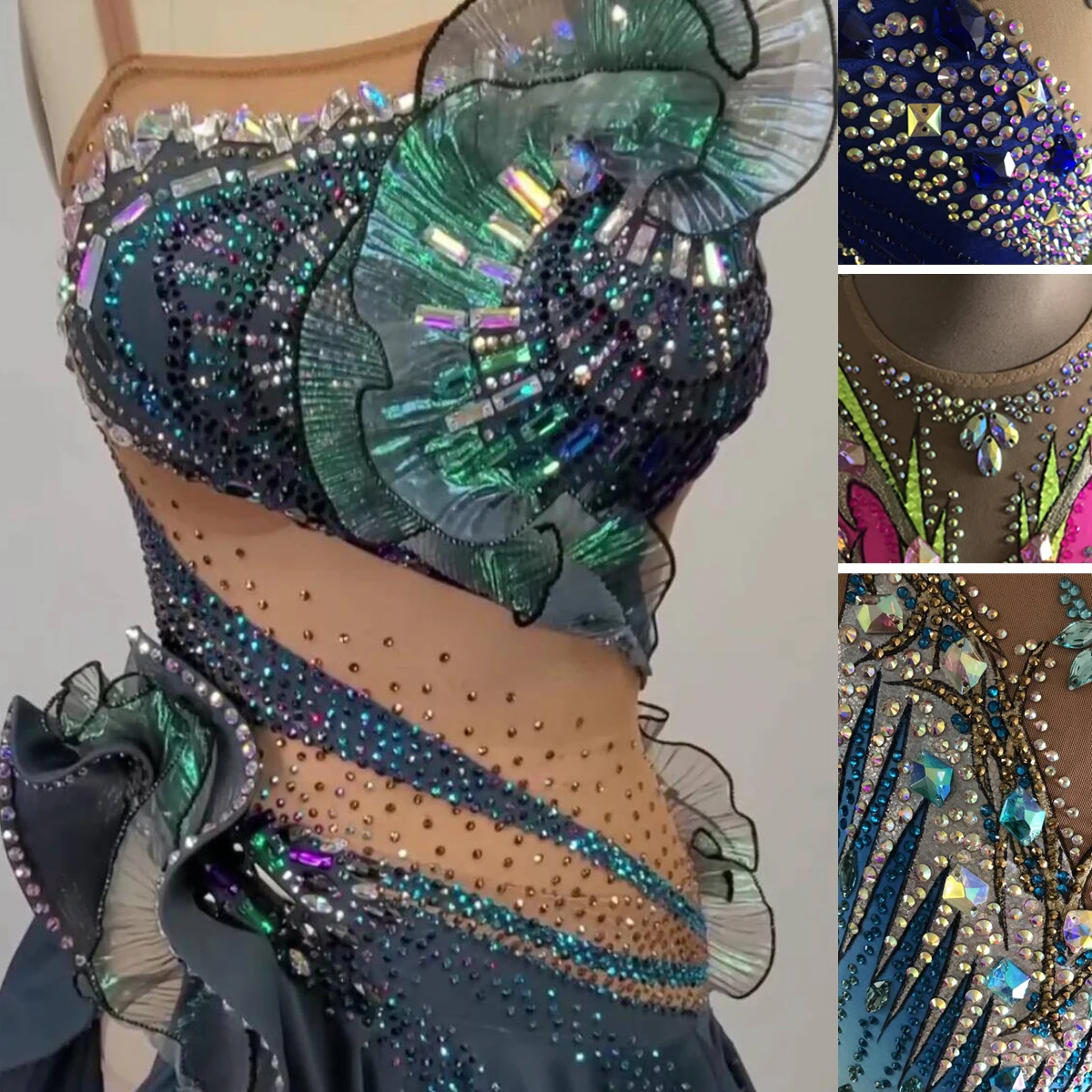 Pubrilex Galactic Shape Sew On Rhinestones Crystal Glass Flatback Chamfered Rhinestone Sewing Strass for Garment Decoration