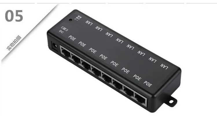 POE Injector 4Ports 8Ports POE Splitter for CCTV Network POE Camera Power Over Ethernet IEEE802.3af 12V-48V Wireless AP