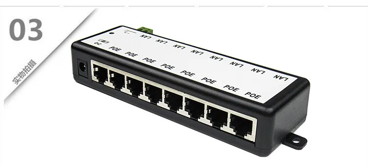 POE Injector 4Ports 8Ports POE Splitter for CCTV Network POE Camera Power Over Ethernet IEEE802.3af 12V-48V Wireless AP