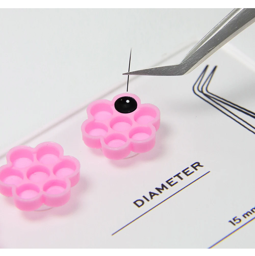 GAHAMACA Acrylic Lashes Holder Pad Individual Eyelash Tablet Palette Eyelash Pad Lash Extension Glue Pallet Holder Card