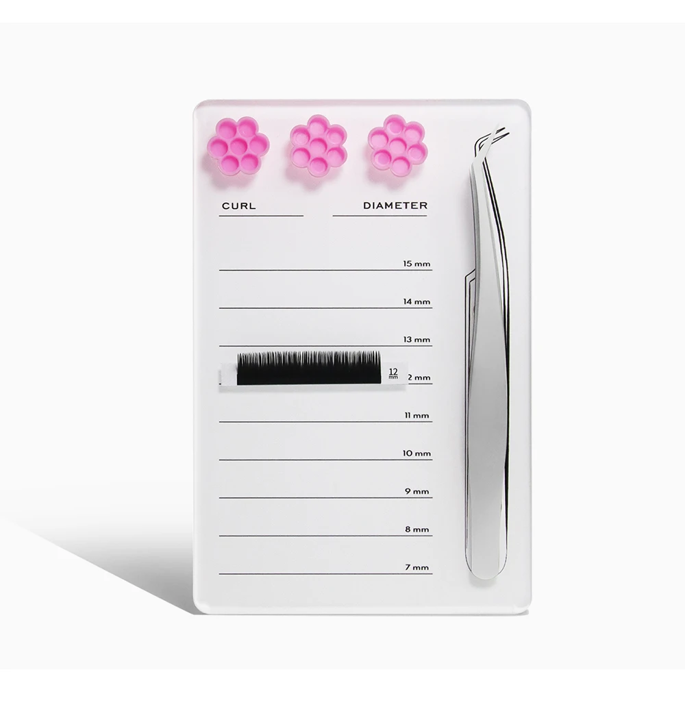 GAHAMACA Acrylic Lashes Holder Pad Individual Eyelash Tablet Palette Eyelash Pad Lash Extension Glue Pallet Holder Card