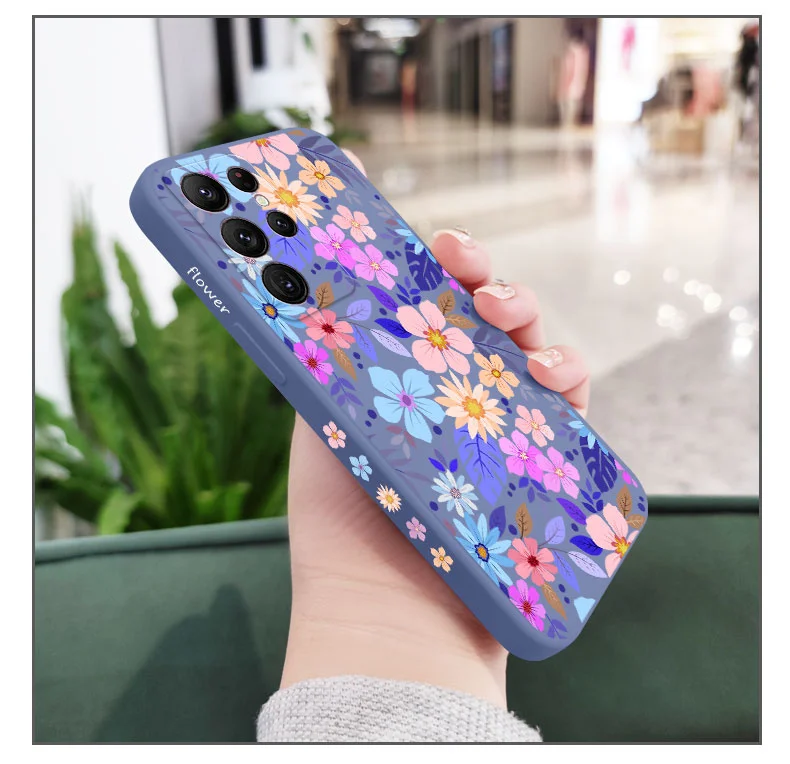 Showy Flowers Phone Case For Samsung Galaxy S25 S24 S23 S22 S21 S20 Ultra Plus FE Note 20 ultra 10 9 Plus Cover