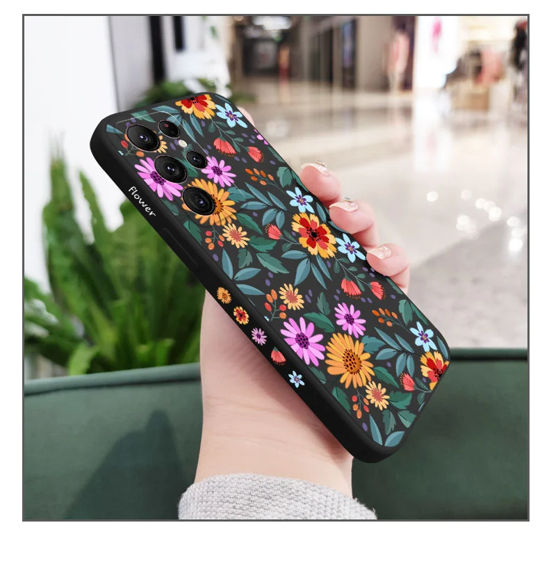 Showy Flowers Phone Case For Samsung Galaxy S25 S24 S23 S22 S21 S20 Ultra Plus FE Note 20 ultra 10 9 Plus Cover