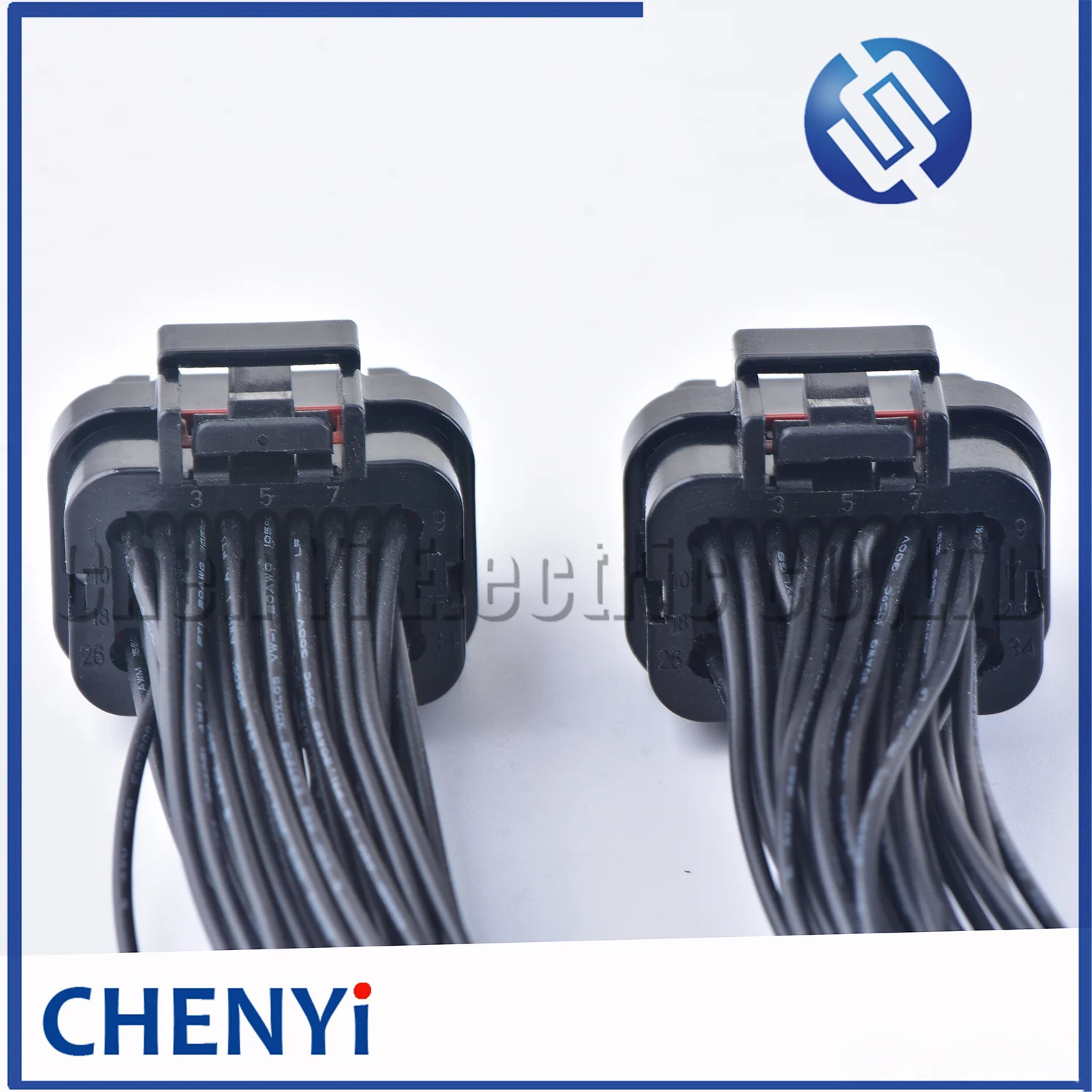 34 Pin Female or male Auto ECU Connector PCB Harness Plug With 30cm or 200cm Wires 4-1437290-1 2389578-1 2389578-2 4-1437290-0
