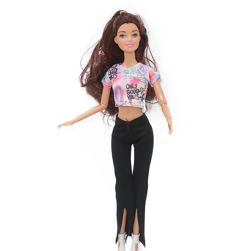 30cm Doll Full Set with Clothes and Shoes Famale Doll with Clothes Suit Accessories Girls Play House Dress Up Toy