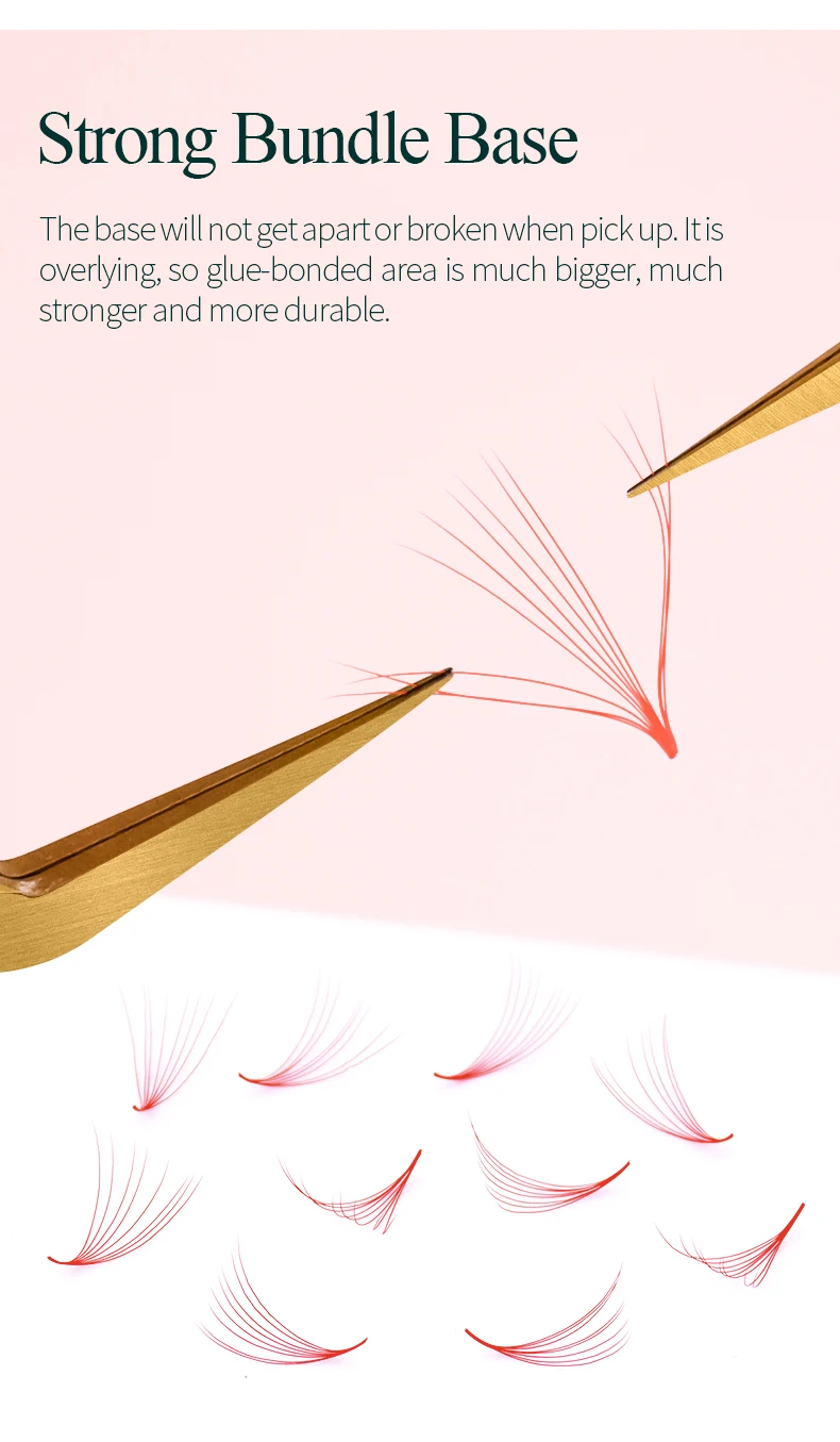 SongLashes 6D 0.07 Thickness Rainbow Promade Volume Fans 500 Colorful Loose Fans Pointed Base Eyelashes Extension