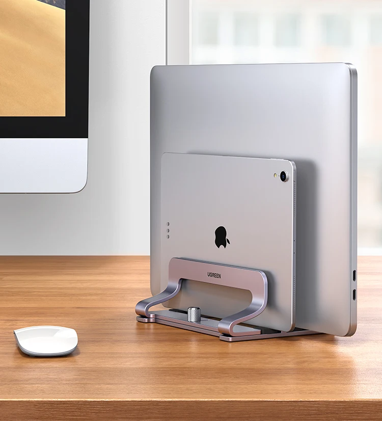 UGREEN Vertical Laptop Stand Holder Foldable Aluminum Notebook Stand Laptop Tablet Stand Support For Macbook Air Pro PC 17 inch