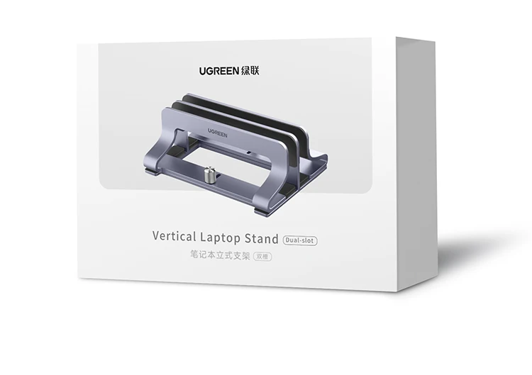 UGREEN Vertical Laptop Stand Holder Foldable Aluminum Notebook Stand Laptop Tablet Stand Support For Macbook Air Pro PC 17 inch