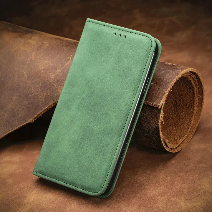 Strong Magnetic Leather Case For Motorola Moto G85 G75 G15 G05 G55 G54 G84 Edge 50 Neo 40 Pro Wallet Cards Solt Flip Book Cover