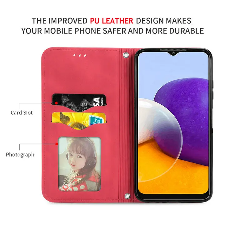 Strong Magnetic Leather Case For Motorola Moto G85 G75 G15 G05 G55 G54 G84 Edge 50 Neo 40 Pro Wallet Cards Solt Flip Book Cover