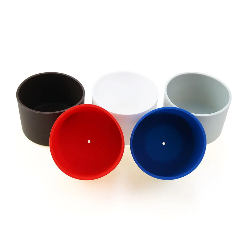 17 Colors 5.5CM Silicone Cup Bottom Cover 55MM Bottle Cover Cup Heat Insulation Bottom Cover Anti Slip Bottle Sleeve Sheath