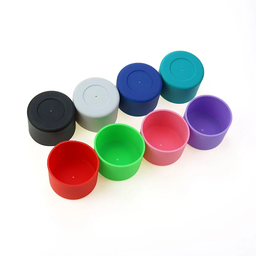 17 Colors 5.5CM Silicone Cup Bottom Cover 55MM Bottle Cover Cup Heat Insulation Bottom Cover Anti Slip Bottle Sleeve Sheath
