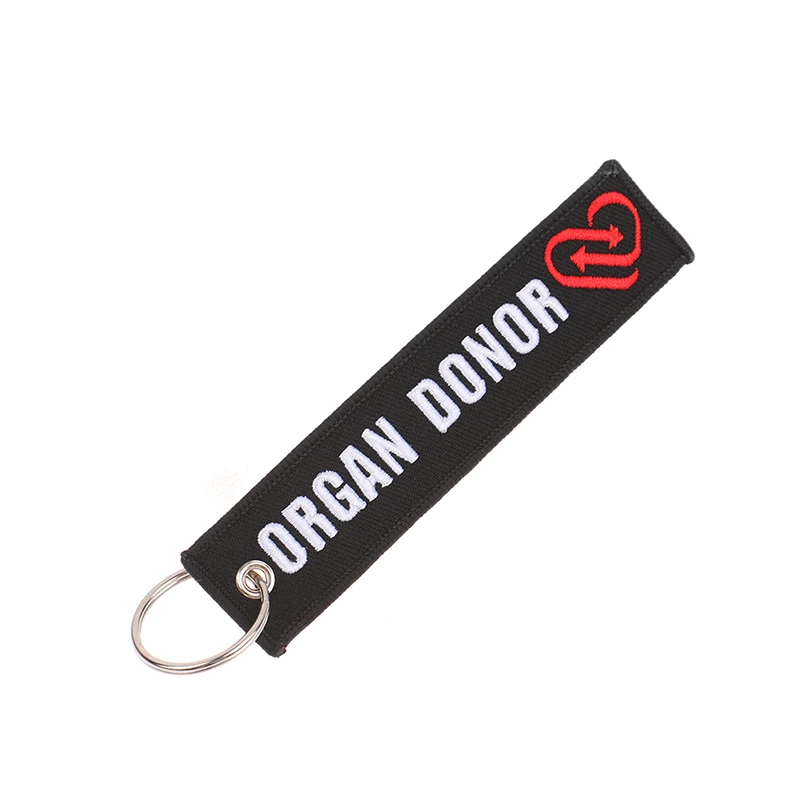 Motorcycle Keychain Car Embroidery Key Chain Gifts Tag Key Fobs Holder Loud Noise Loud Pipes Team Save Lives Keychain
