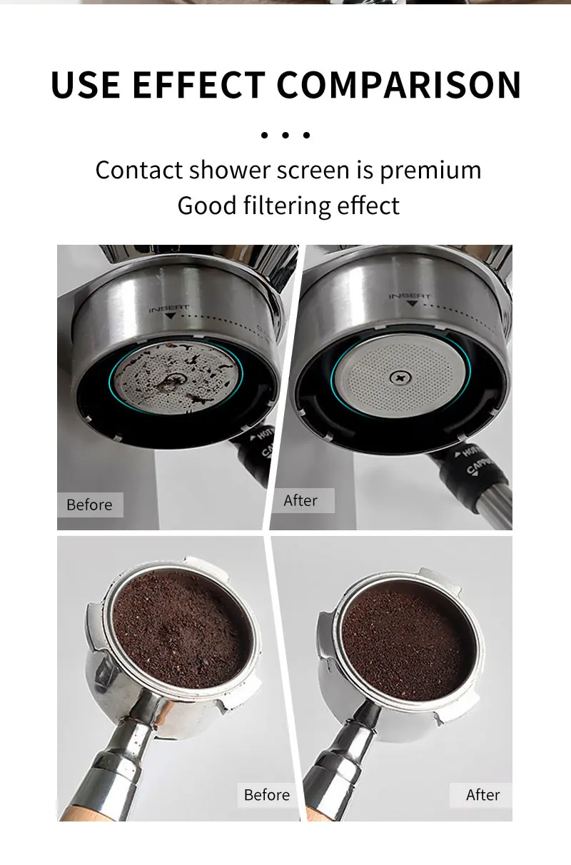 KISSHOME Espresso Puck Screen 51mm 53.5mm 58.5mm 57.3mm Filter Mesh Portafilter Barista Tools Coffee Machine Accessories
