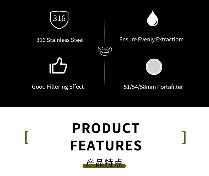 KISSHOME Espresso Puck Screen 51mm 53.5mm 58.5mm 57.3mm Filter Mesh Portafilter Barista Tools Coffee Machine Accessories