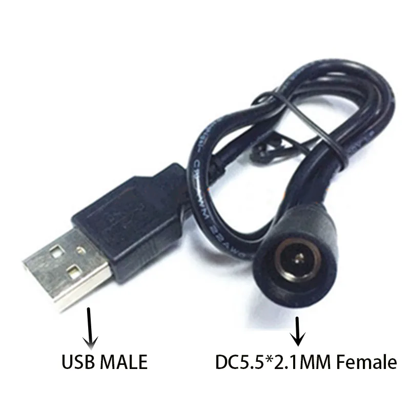 Usb Male to Female 5.5*2.1mm DC Power Adapter 12v DC Plug 3.5*1.35mm Female Converter For Charger Extension