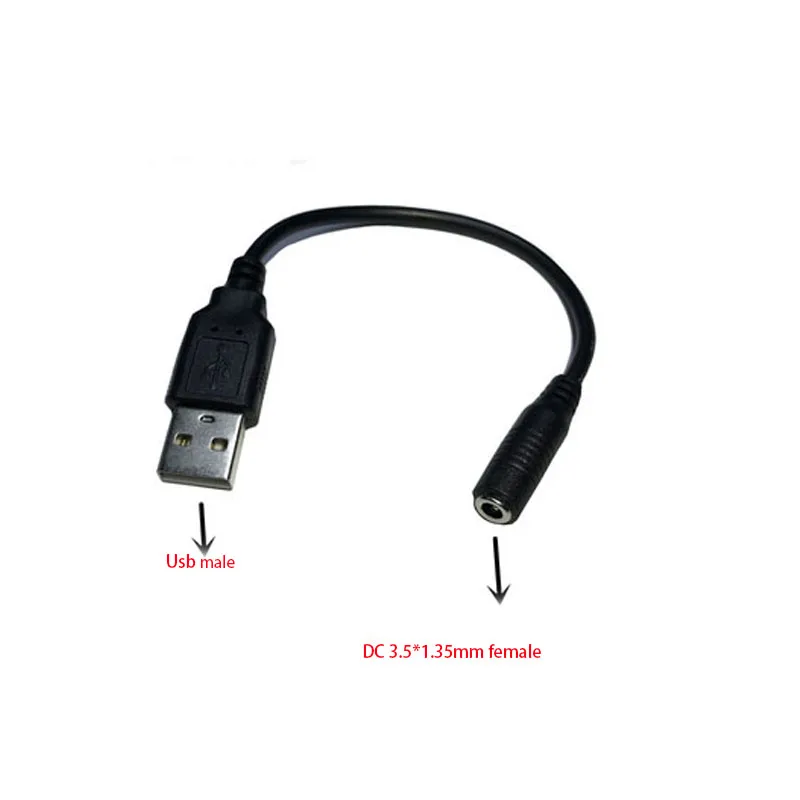 Usb Male to Female 5.5*2.1mm DC Power Adapter 12v DC Plug 3.5*1.35mm Female Converter For Charger Extension