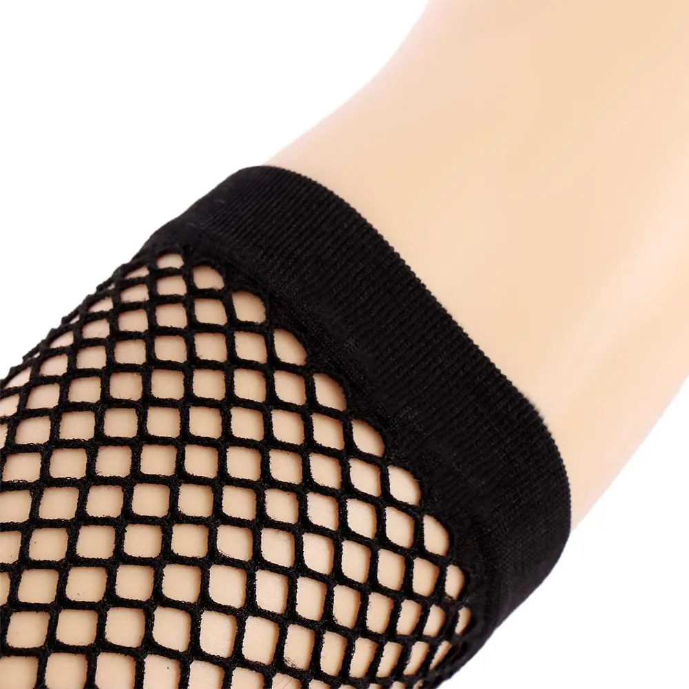 1 Pair Sexy Women Party Neon Fishnet Fingerless Long Gloves Sun Protection Sleeves Mesh Lace Thin Gloves Summer Arm Warmer