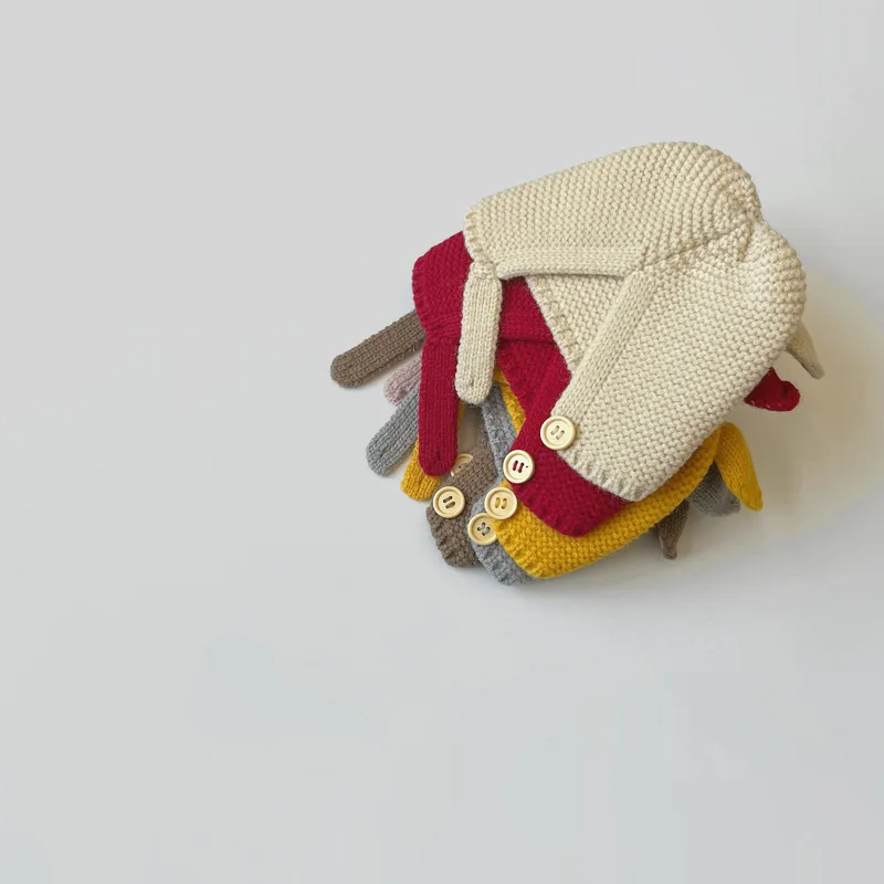 0-2 Years Baby Hat Autumn Winter Ear Rabbit Knitted Kids Hat Baby Girls Baby Boys Cute Wool Hat Baby Accessories Newborn