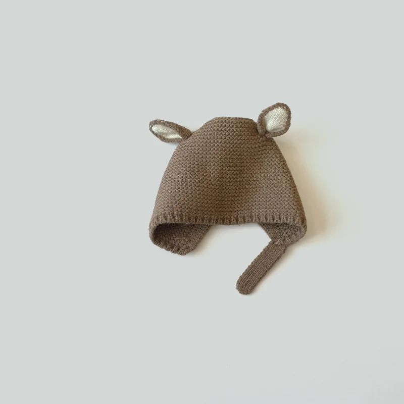 0-2 Years Baby Hat Autumn Winter Ear Rabbit Knitted Kids Hat Baby Girls Baby Boys Cute Wool Hat Baby Accessories Newborn