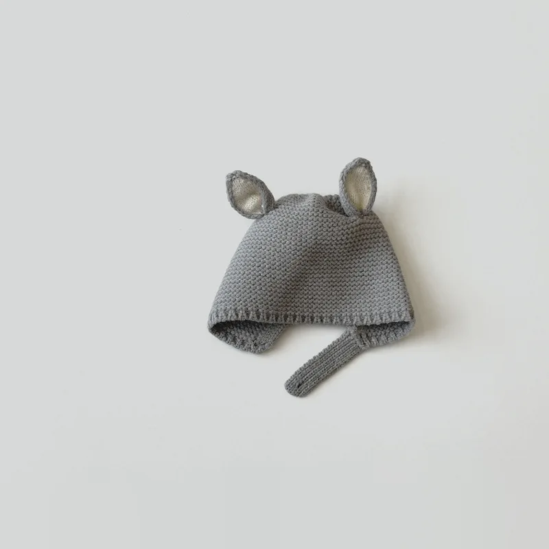 0-2 Years Baby Hat Autumn Winter Ear Rabbit Knitted Kids Hat Baby Girls Baby Boys Cute Wool Hat Baby Accessories Newborn