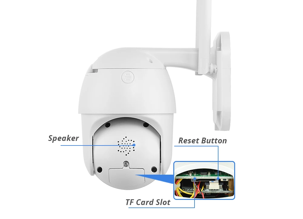 Wifi PTZ IP Camera 5MP 5X Optical Zoom Wi-Fi Security Outdoor CCTV Surveillance Speed Dome Video Camara Color Night Camhi Cam