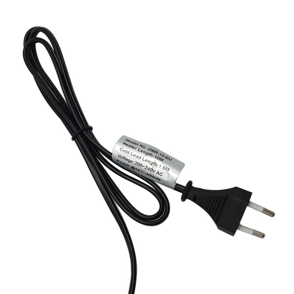 Heating Cable with EU Plug Power Cord Self Regulating Heating Cable for Water Pipe Freeze Protection Pets Heating Element MINCO