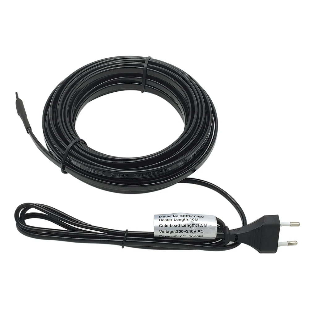 Heating Cable with EU Plug Power Cord Self Regulating Heating Cable for Water Pipe Freeze Protection Pets Heating Element MINCO