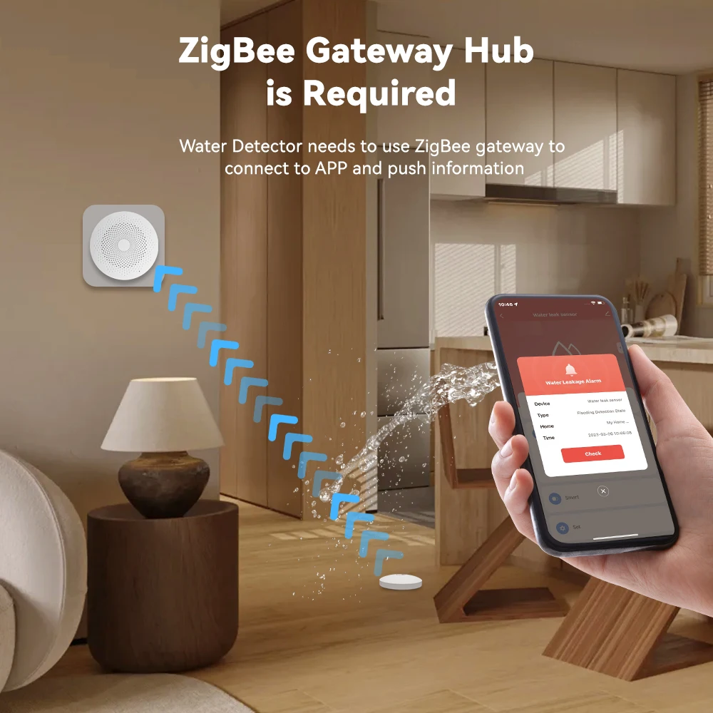 Meian 3PCS SW02 ZigBee Water Flood Leak Immersion Sensor Linkage Detector Alert Overflow IP68 Alarm Security Protection