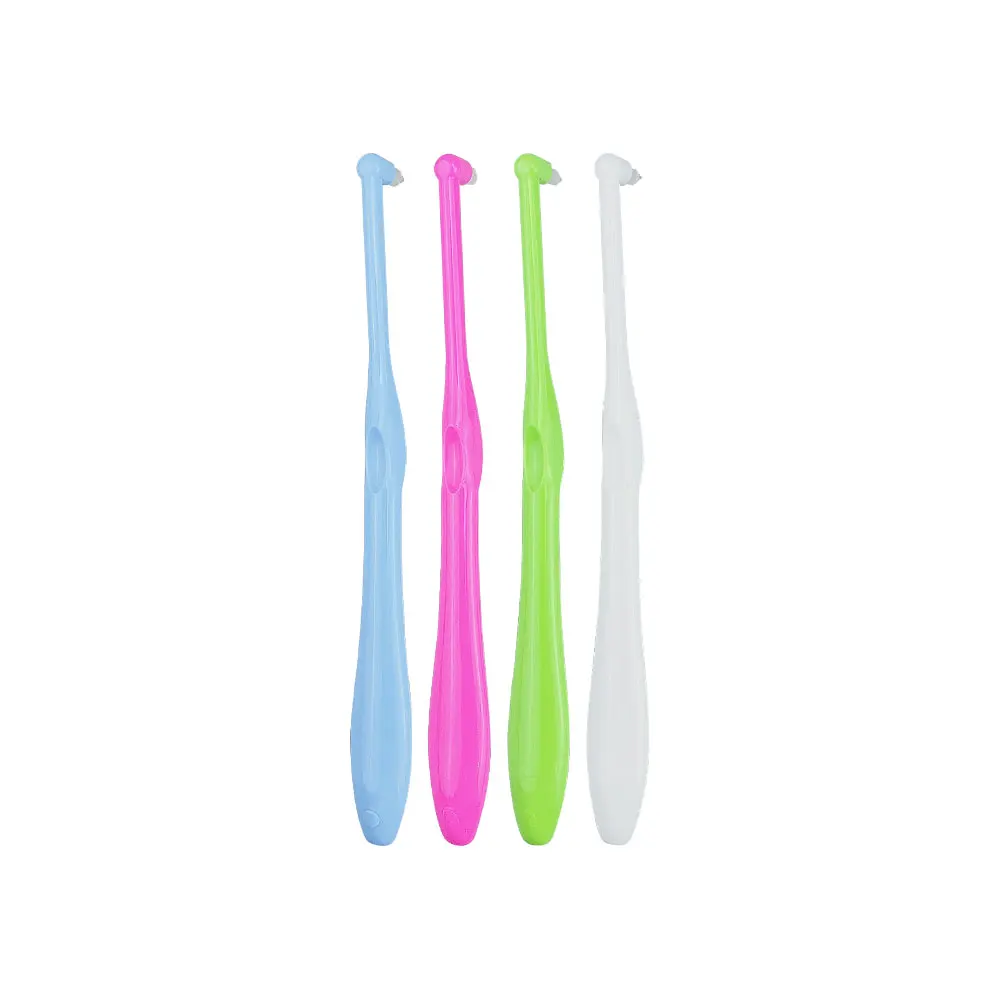 4pcs Orthodontic Single Head Interdental Brush Toothbrush Small Head Soft Hair Correction Teeth Braces Oral Care Dental Floss