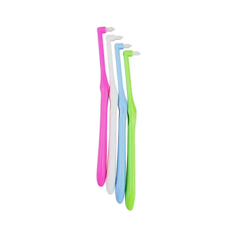 4pcs Orthodontic Single Head Interdental Brush Toothbrush Small Head Soft Hair Correction Teeth Braces Oral Care Dental Floss