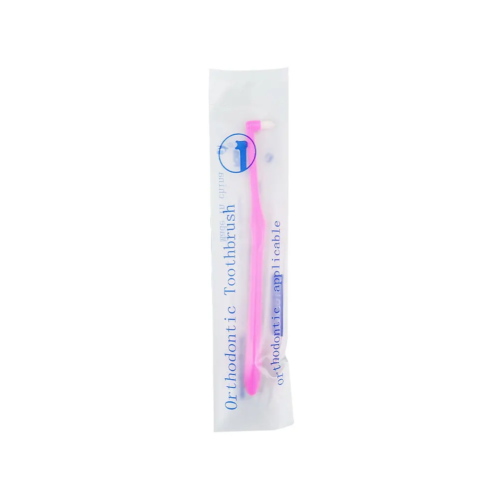 4pcs Orthodontic Single Head Interdental Brush Toothbrush Small Head Soft Hair Correction Teeth Braces Oral Care Dental Floss