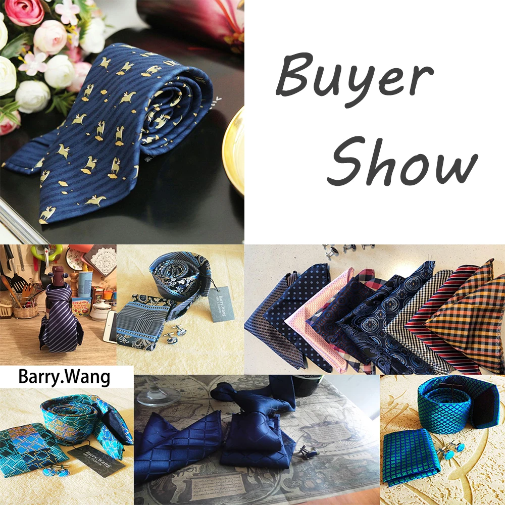 Fashion Men Tie Set Red Burgundy Solid Paisley Striped Plaid Floral Necktie Handkerchief Cufflinks Wedding silk Business