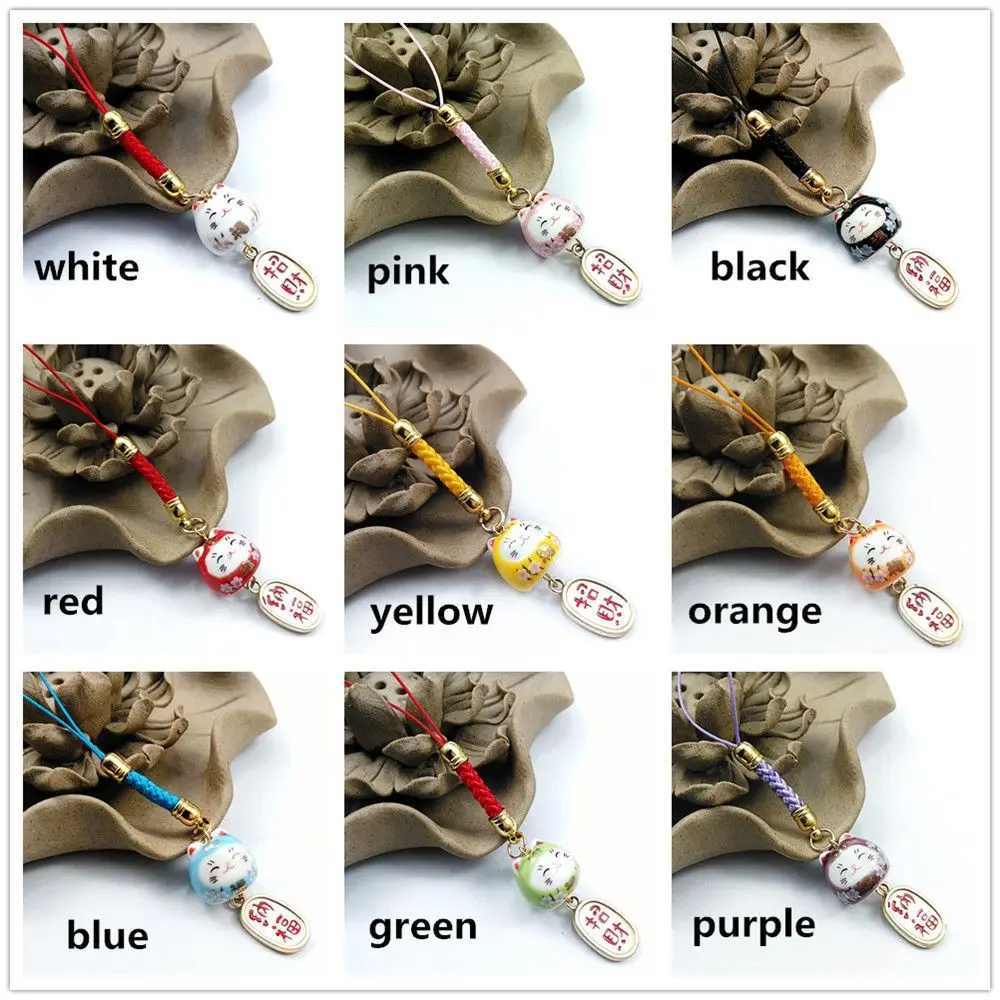 Keychain Hang Japanese Charm Lucky Cat Bag Accessories Phone Straps Phone Key Strap Phone Key Chain Lanyard Bell Ornaments