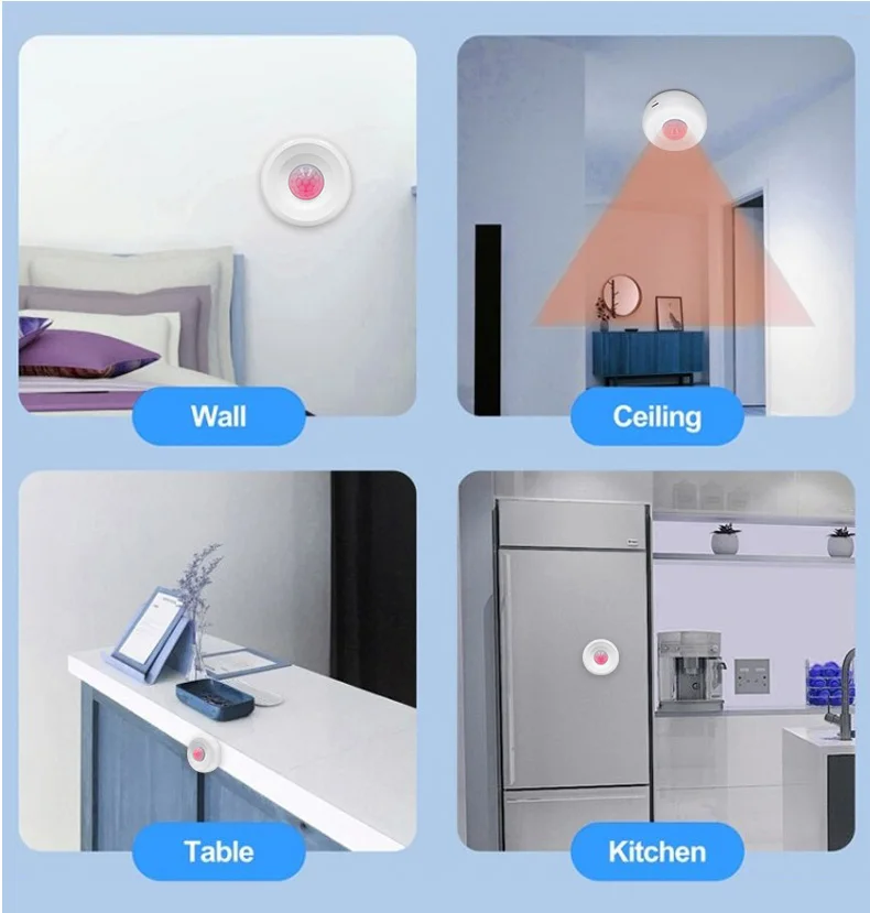 Tuya WiFi Smart PIR Motion Detection Sensor Security Burglar Alarm Sensor Smart Life App Control Support Alexa Google Home