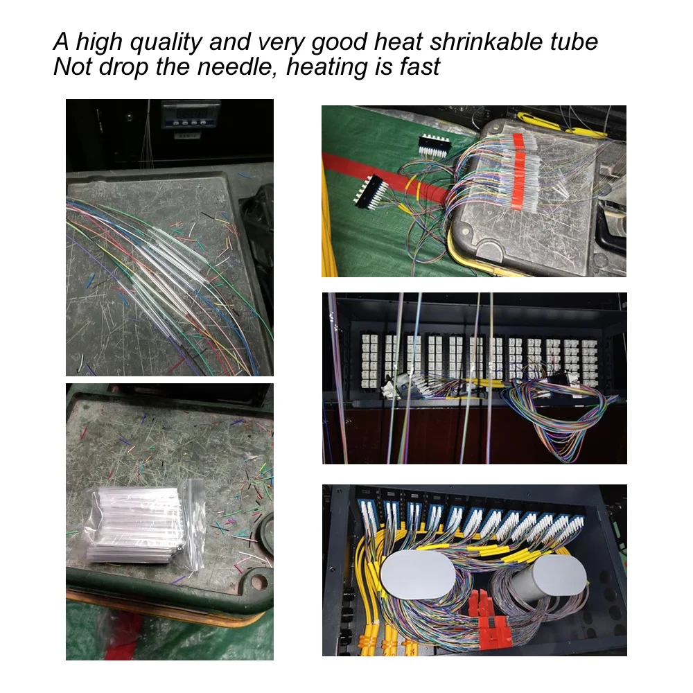 Heat Shrinkable Tube 40mm 45mm 60mm 1pin 2pin Smoove Fiber Optic Splice Protector Tubo Cable Heat Shrink Tube Protector Sleeves
