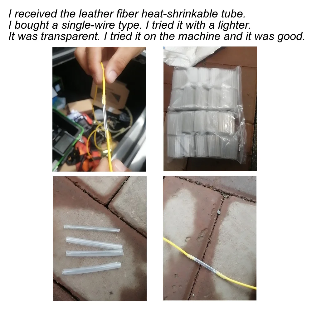 Heat Shrinkable Tube 40mm 45mm 60mm 1pin 2pin Smoove Fiber Optic Splice Protector Tubo Cable Heat Shrink Tube Protector Sleeves