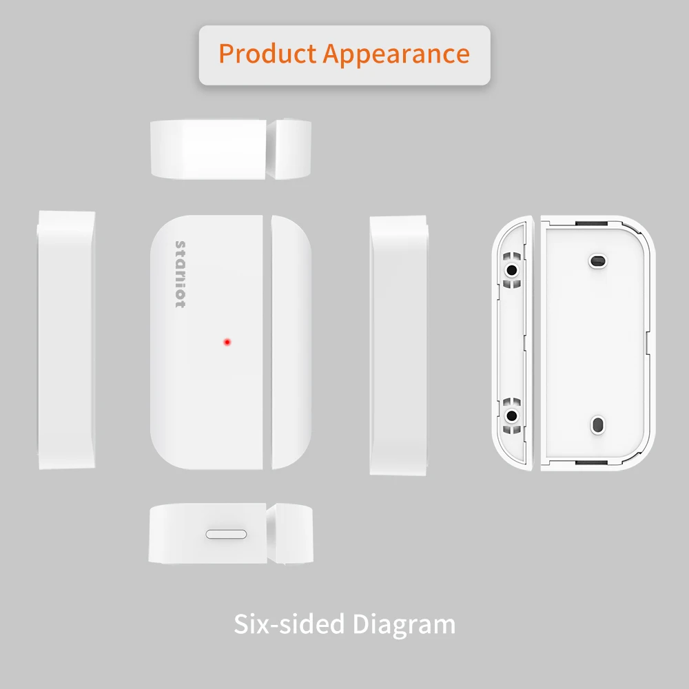 Staniot 5-Year Battery Life Contact Sensor Door and Window Open/Closed Detectors 433Mhz Smart Home Wireless Magnetic Sensor